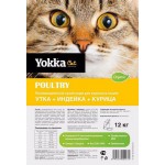 Yokka Cat POULTRY Полнорационный сухой корм для взрослых кошек УТКА + ИНДЕЙКА + КУРИЦА, 12 кг